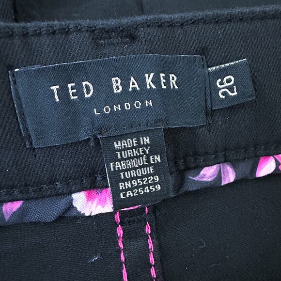 Ted Baker London Alesias Women's Mid Rise Skinny Denim Jeans Black Size 26 NWT - Picture 8 of 12